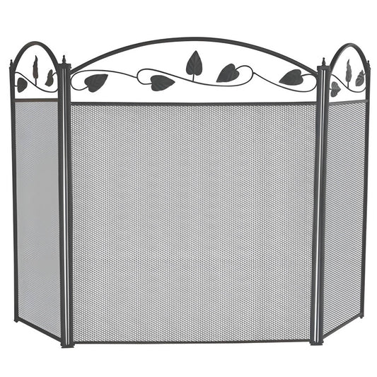 3 Fold Leaf Screen - Black