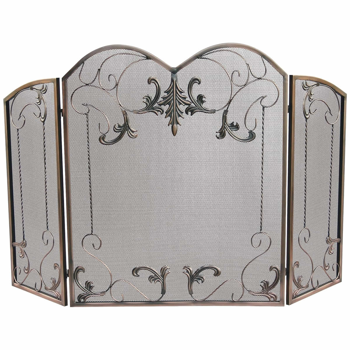 3 Fold Fireplace Screen- Venetian Bronze