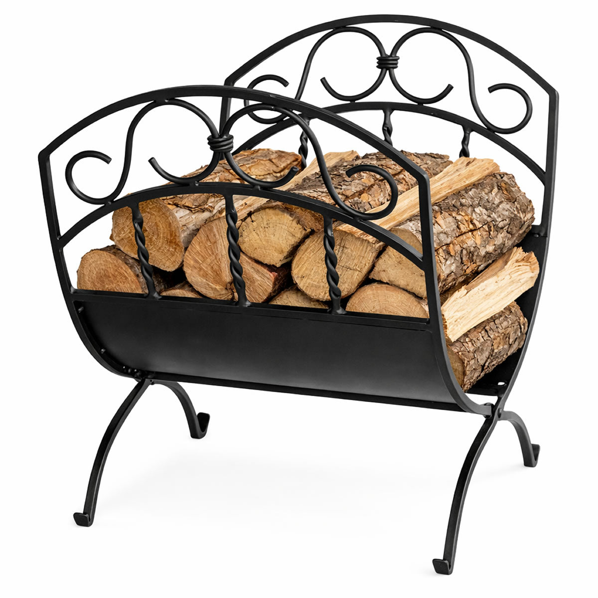 Wrought Iron Log Rack - Black