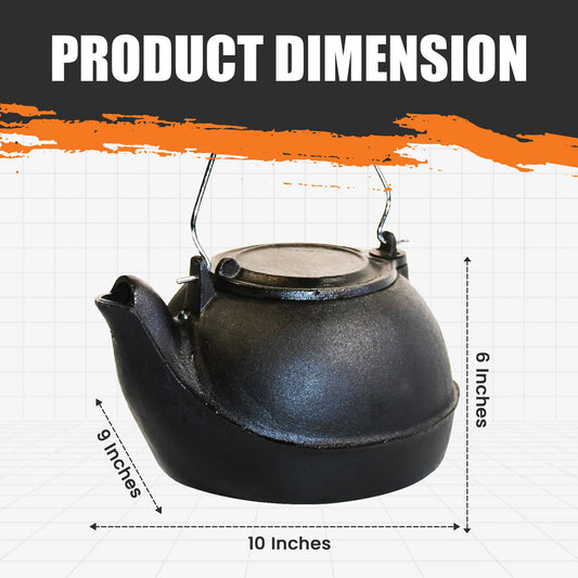 2.5 Quart Cast Iron Wood Stove Kettle