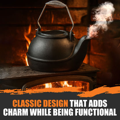 2.5 Quart Cast Iron Wood Stove Kettle
