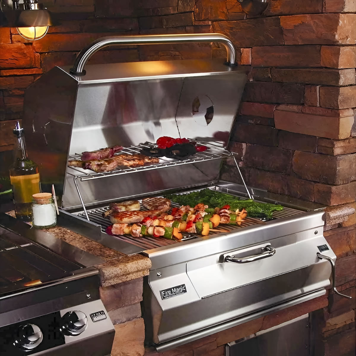 FireMagic Legacy Charcoal 24" Stainless Steel Built-In Grill - 12SC01CA