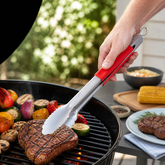 Mr. Bar-B-Q Easy Grip Stainless Steel Tongs