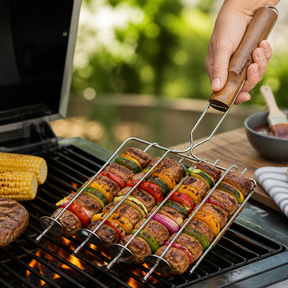 Mr. Bar-B-Q 4 Pronged Kabob Grilling Basket
