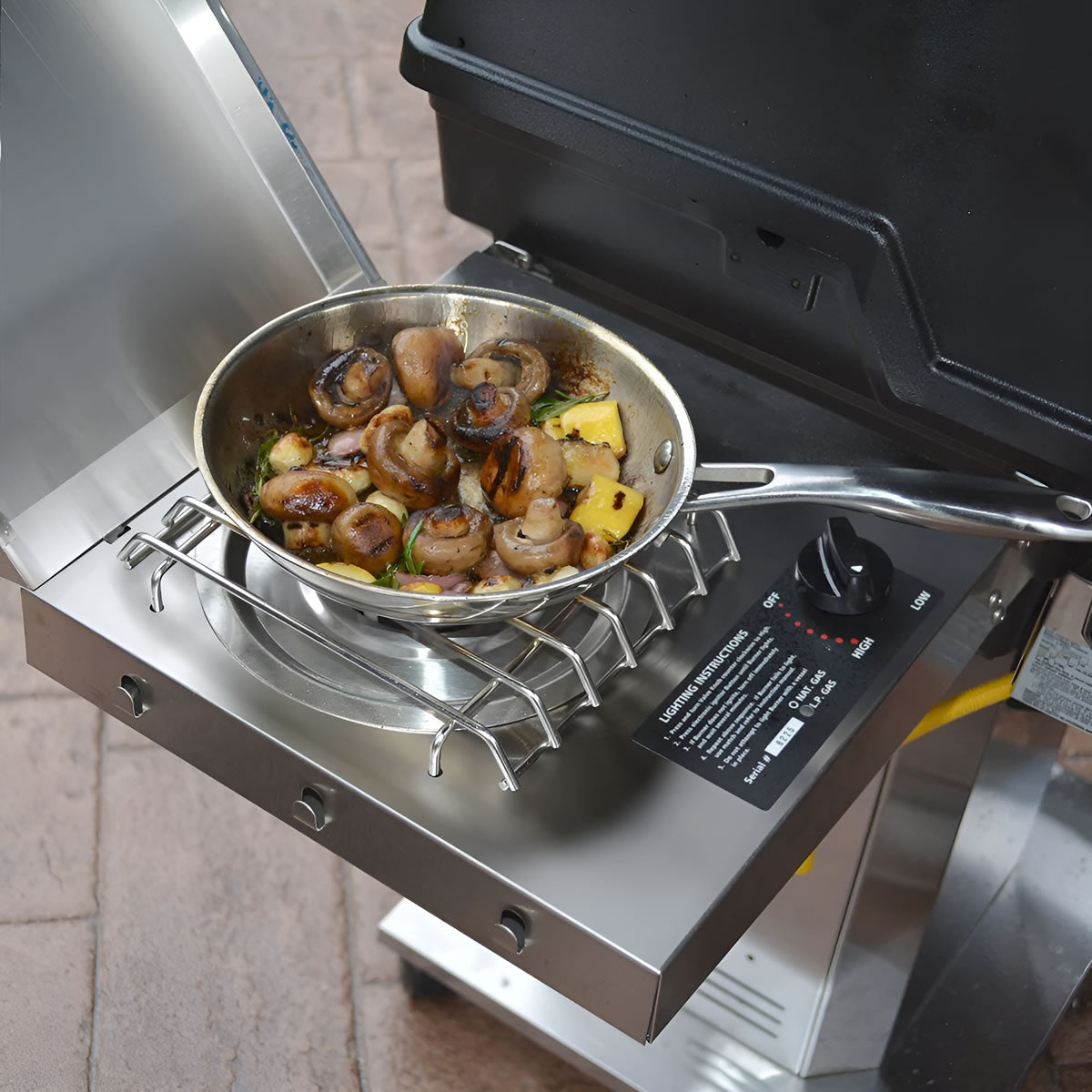 MHP Outdoor Stainless Steel Side Burner - LP-NG - SBA3