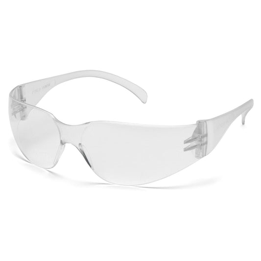 Rugged Blue Diablo Safety Glasses, Clear Lens, Clear Frame, 12 Pack