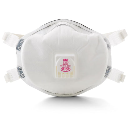 3M 8293 P100 Industrial Respirator with Valve, USA Made, White