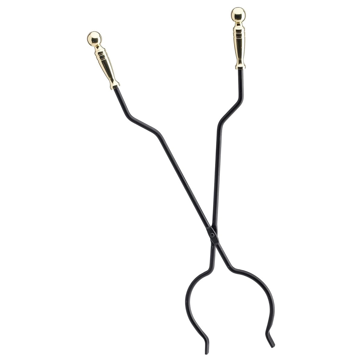 5 Piece Black and Brass Fireplace Tool Set