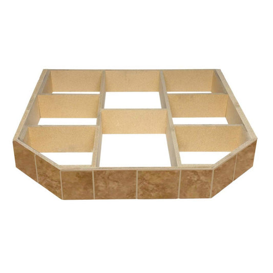 WoodEze Bianco Brown Double Cut 48" x 48" Hearth Pad Riser