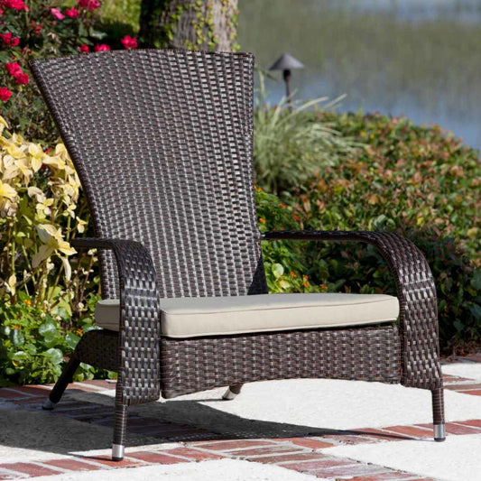 Adirondack Mocha Wicker Chair