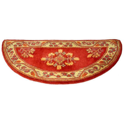 44" Half Round Vermillion Jardin Fireplace Rug