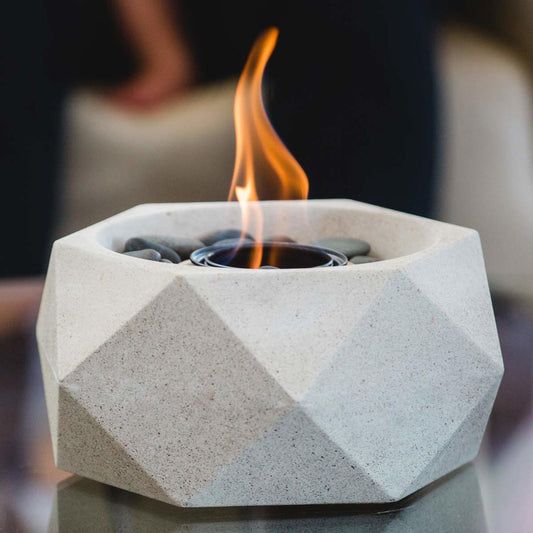 Geo Fire Bowl - White