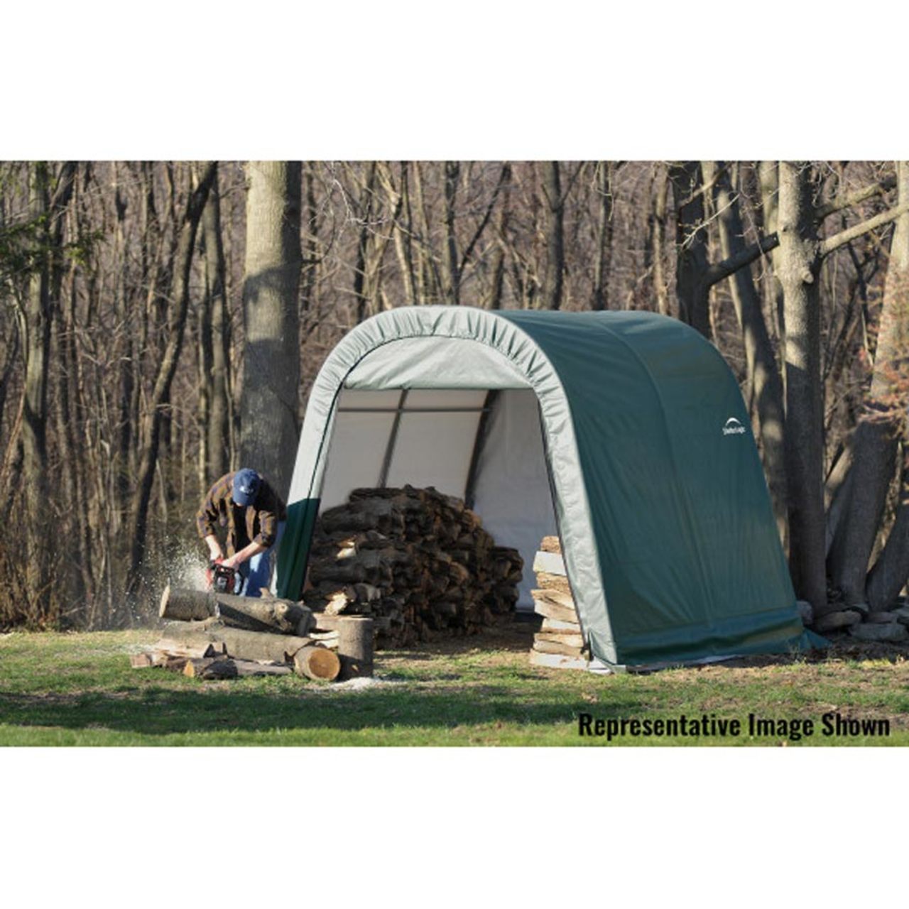 ShelterCoat 11' x 12' Wind & Snow Rated Garage  - Green