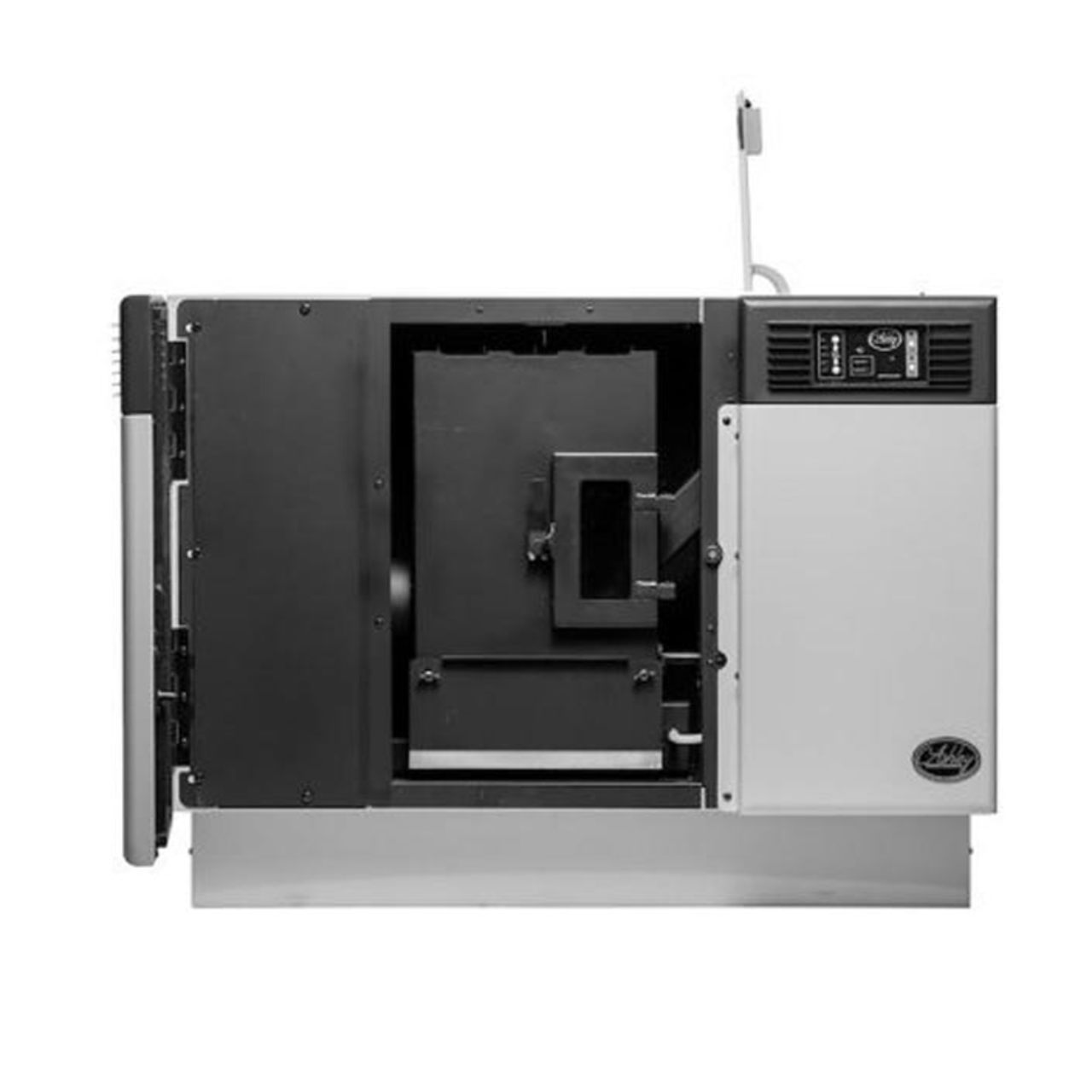 US Stove Wall Mount Direct Vent Pellet Stove with 28 lb Hopper and Remote