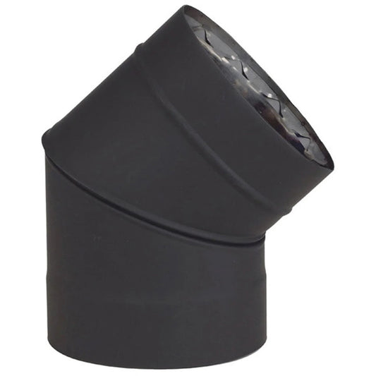 8" Ventis Double-Wall 304L Stainless Steel 45-Degree Fixed Elbow - VDB0845F