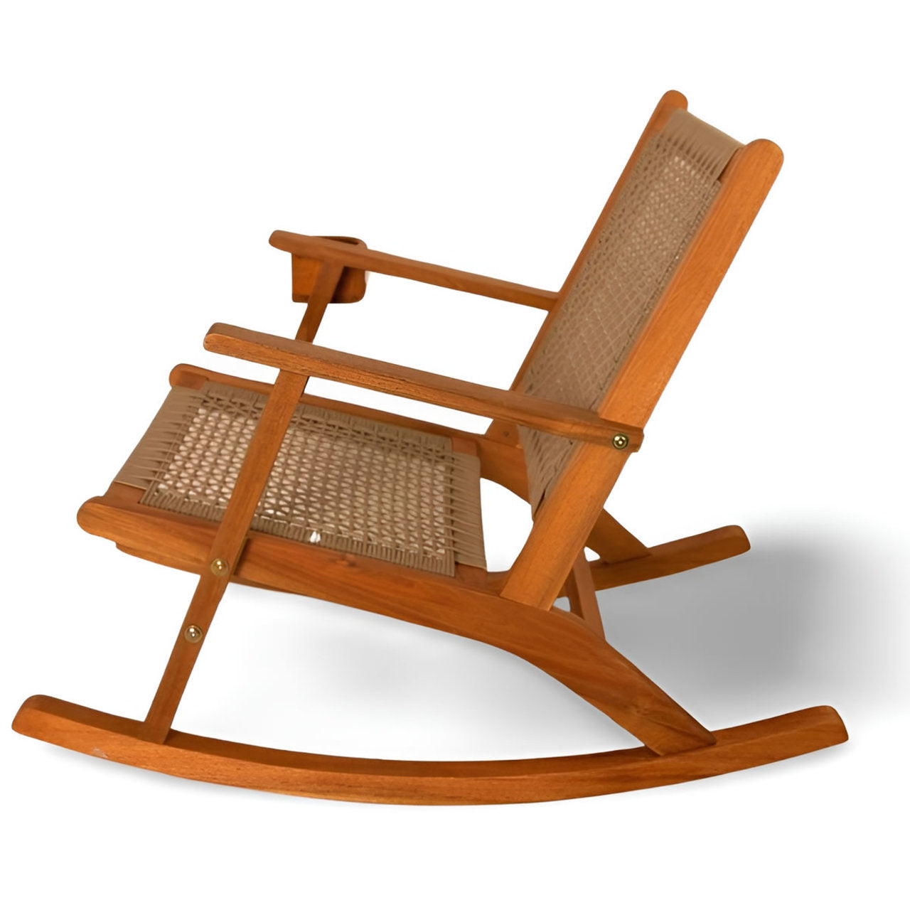 Fire Sense Vega Outdoor Rocking Chair with Beverage Holder - 65245
