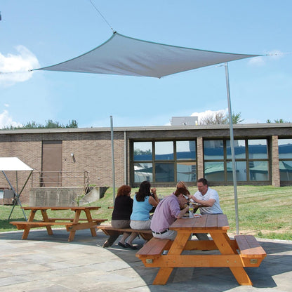 16' x 16' Heavyweight Square Shade Sail  - Sea Blue