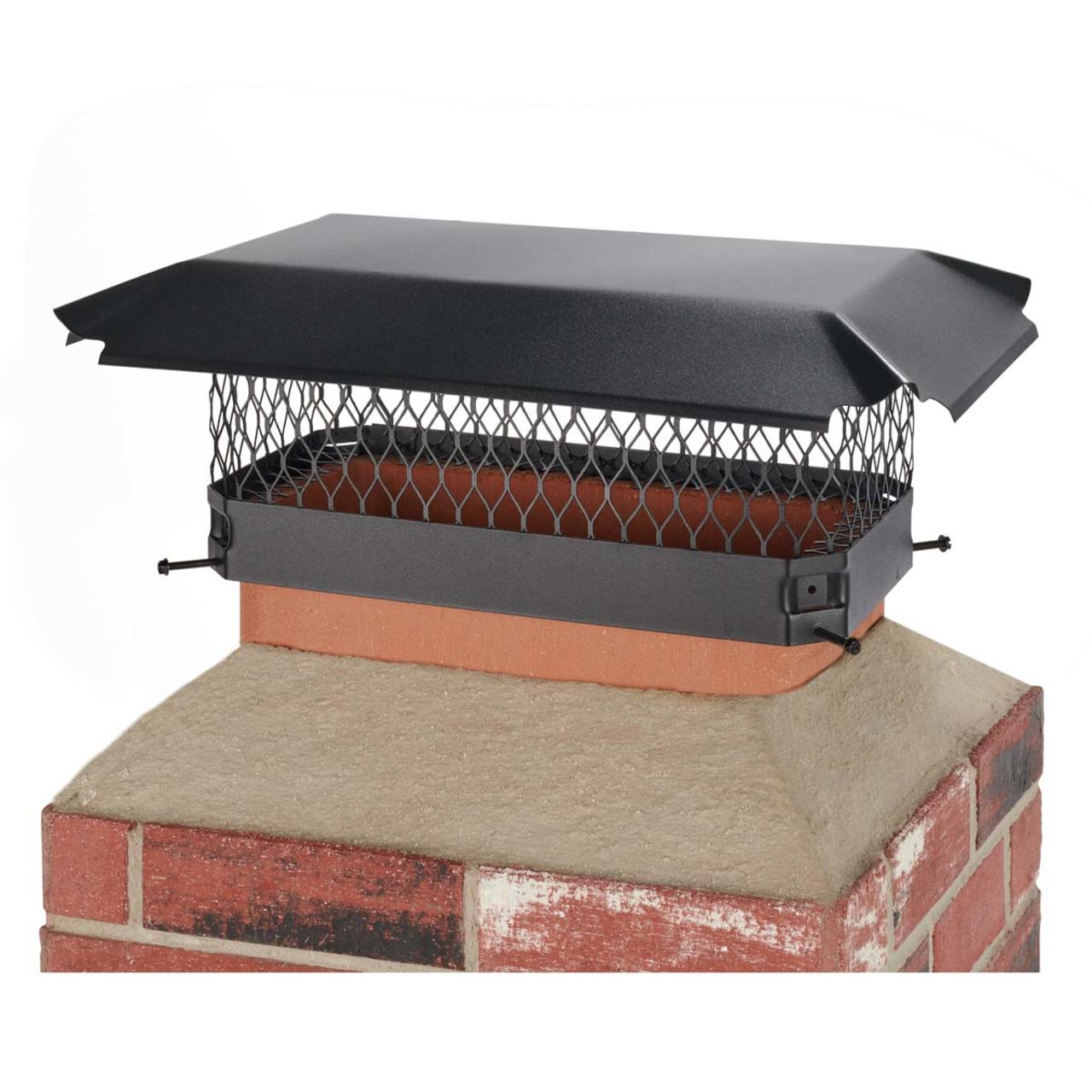 9" x 18" Hy-C Black Galvanized Chimney Cap