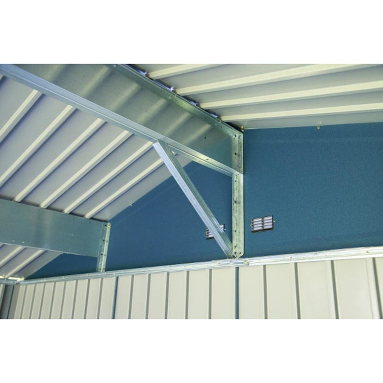 Arrow Elite Steel Storage Shed 8' x 6, Blue Gray