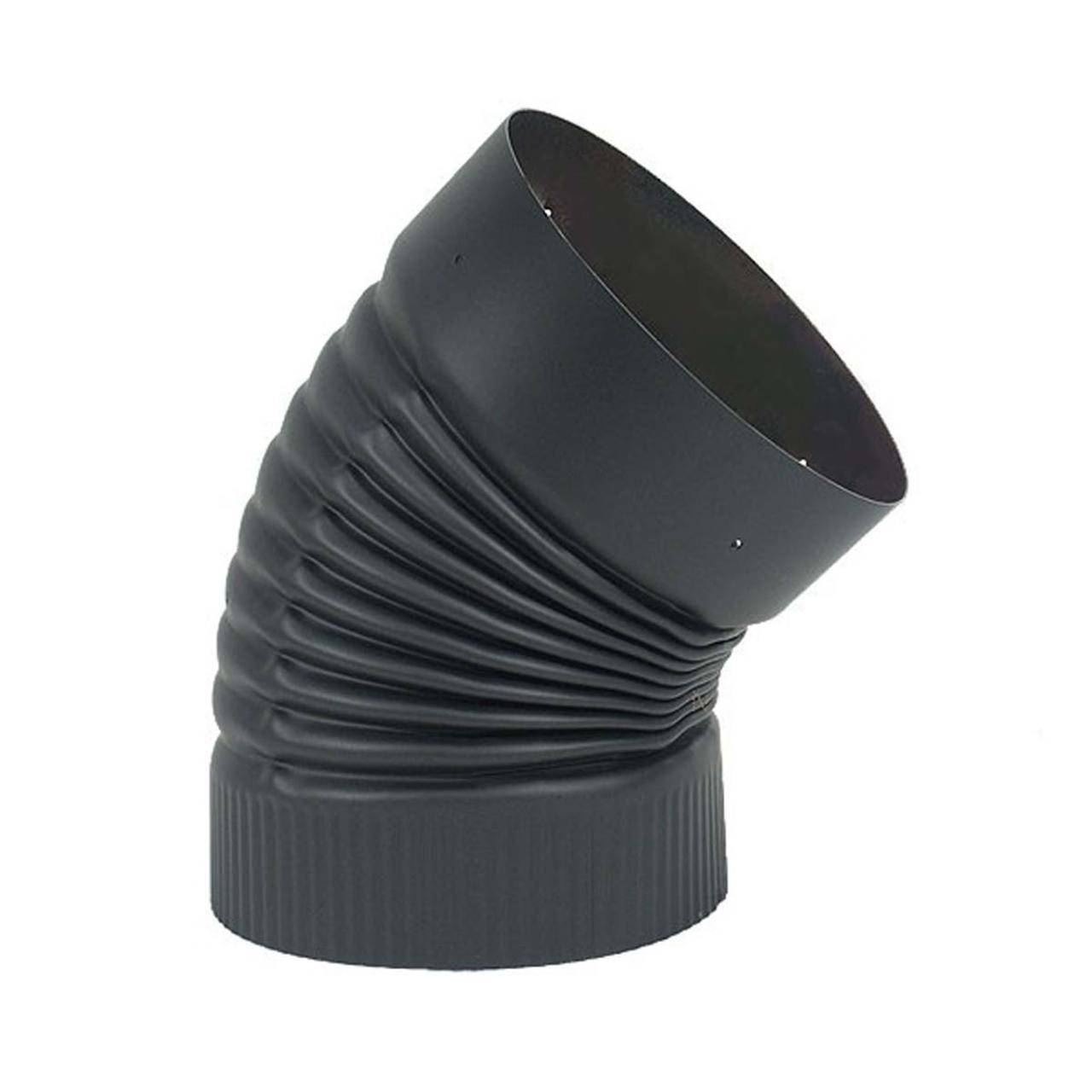 8" HeatFab 45 Degree Non-Adjustable Black Elbow - 2811B