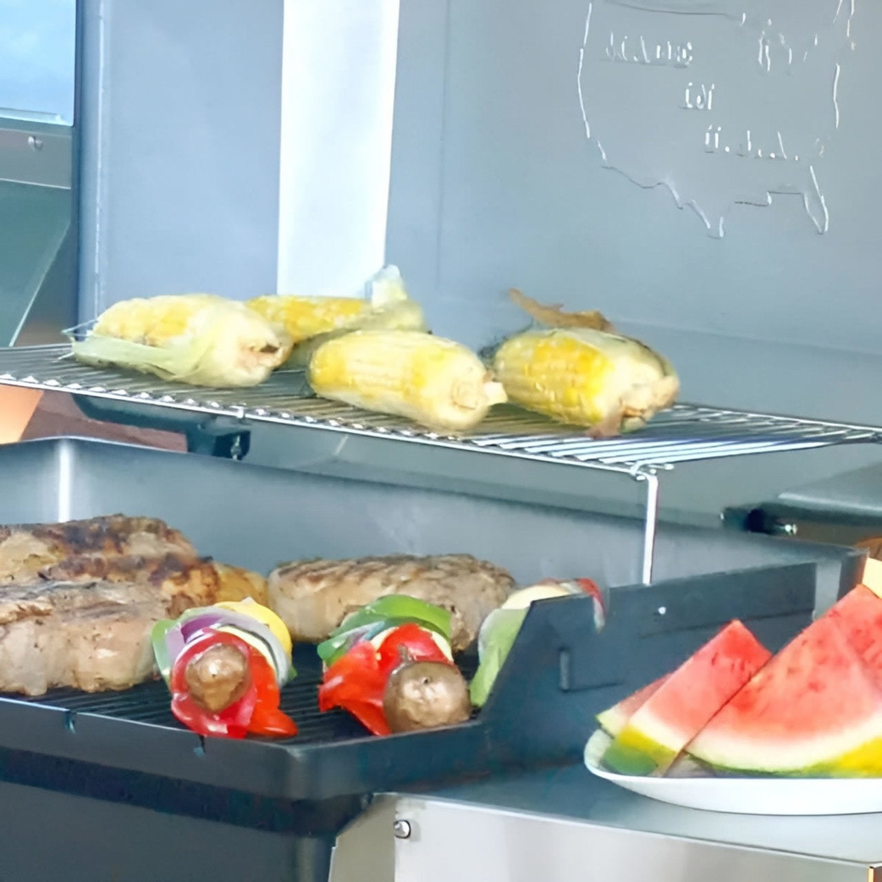 MHP Outdoor Hybrid Gas Grill Head - Sear Magic Grates - WHRG4DD-S