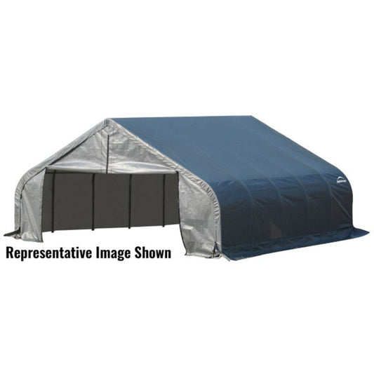 ShelterCoat 18' x 28' Garage With 11.5' Peak Roof - Gray