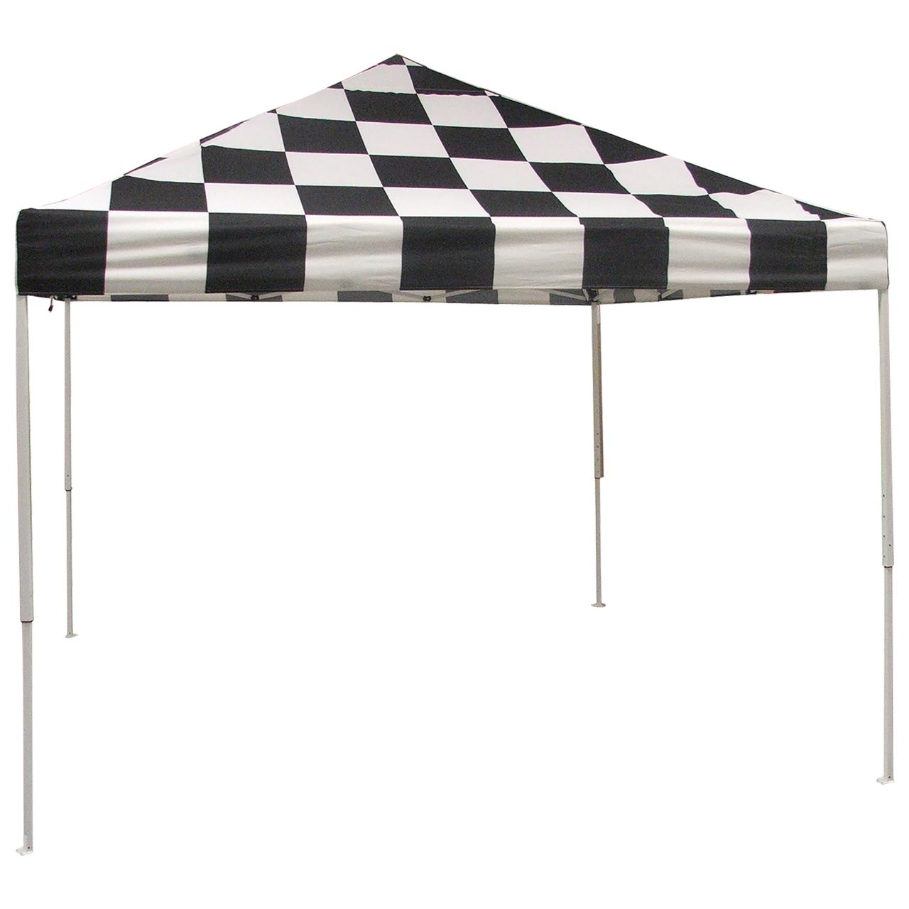 Pop-Up HD 10' x 10' Straight Leg Canopy -  Checkered Flag