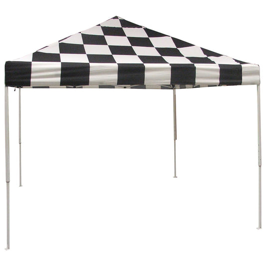 Pop-Up HD 10' x 10' Straight Leg Canopy -  Checkered Flag
