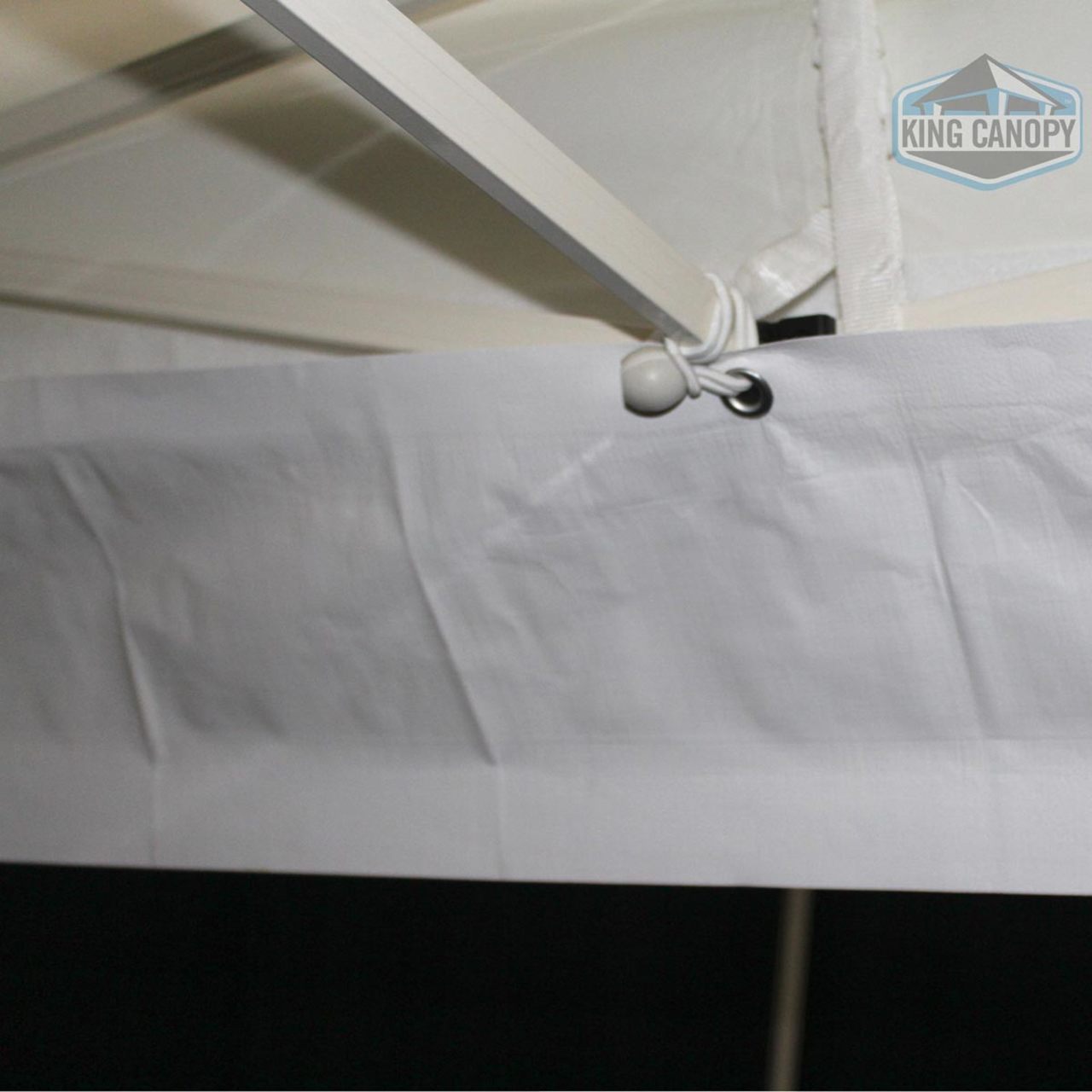 King Canopy  10' Rain Gutter with 10 White Ball Bungees