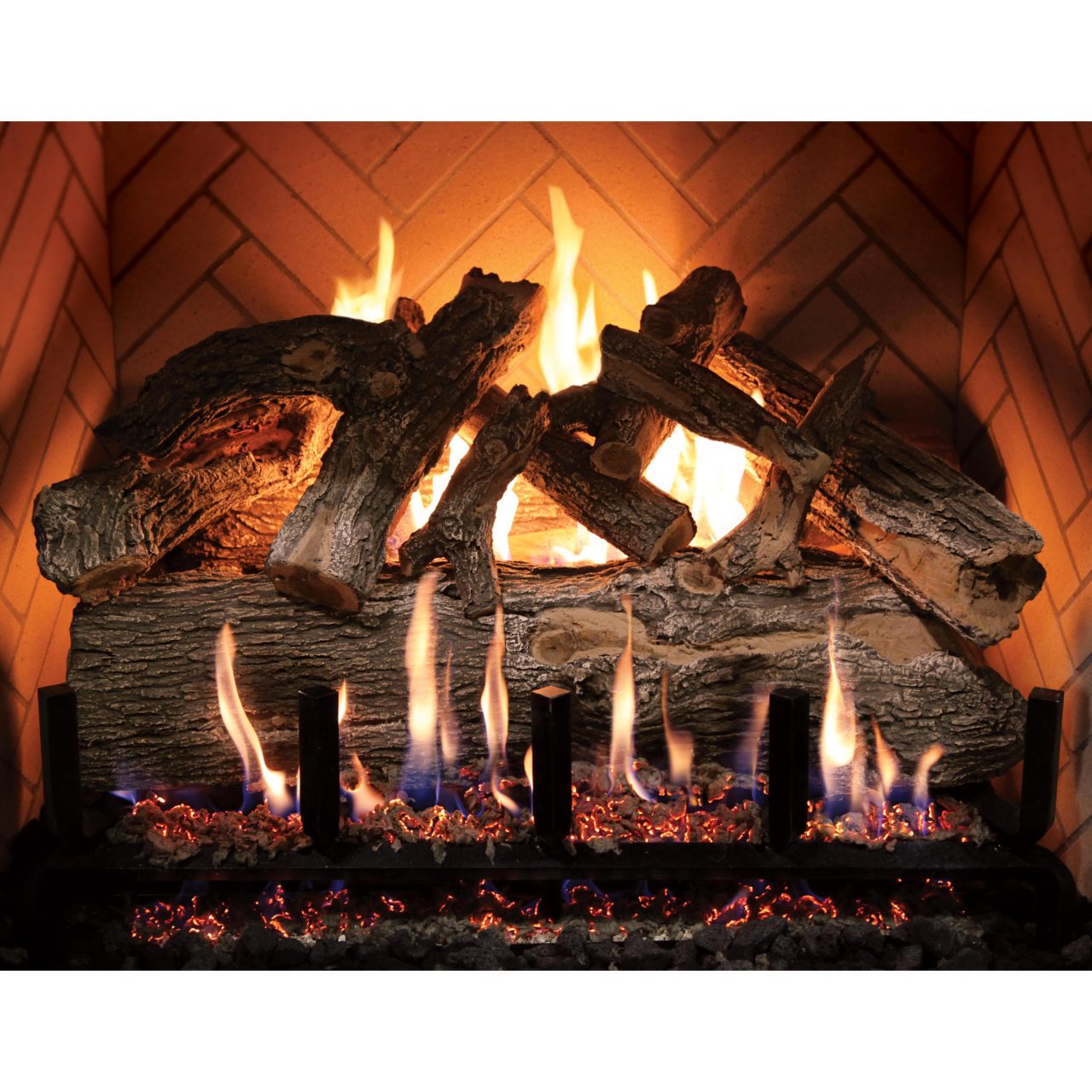 Grand Canyon 36" Arizona Weathered Oak Jumbo See Through Gas Log Set - Vented