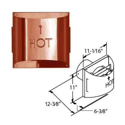4'' x 6 5/8'' DirectVent Pro Copper Sconce Termination Cap - 46DVA-HSC-C