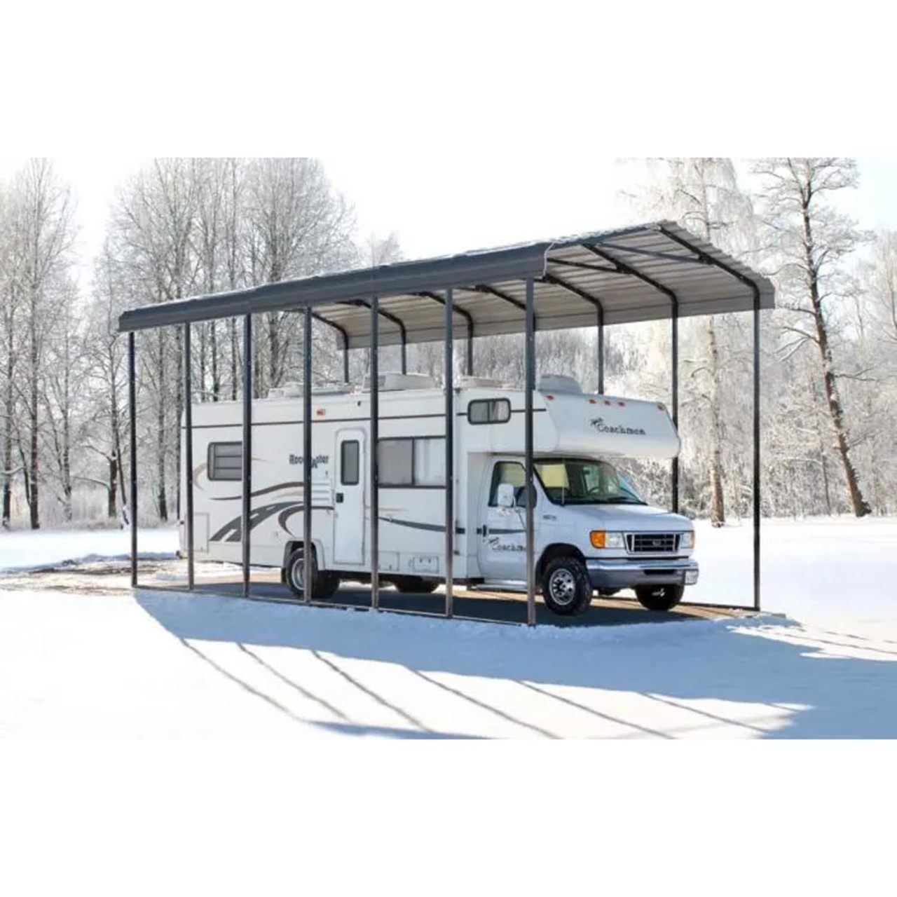 Arrow RV Carport 14 x 29 x 14 Ft. - Charcoal