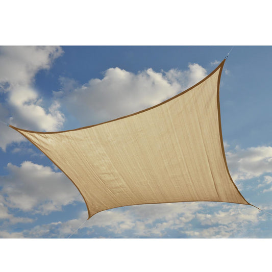 16' x 16' Heavyweight Square Shade Sail - Sand