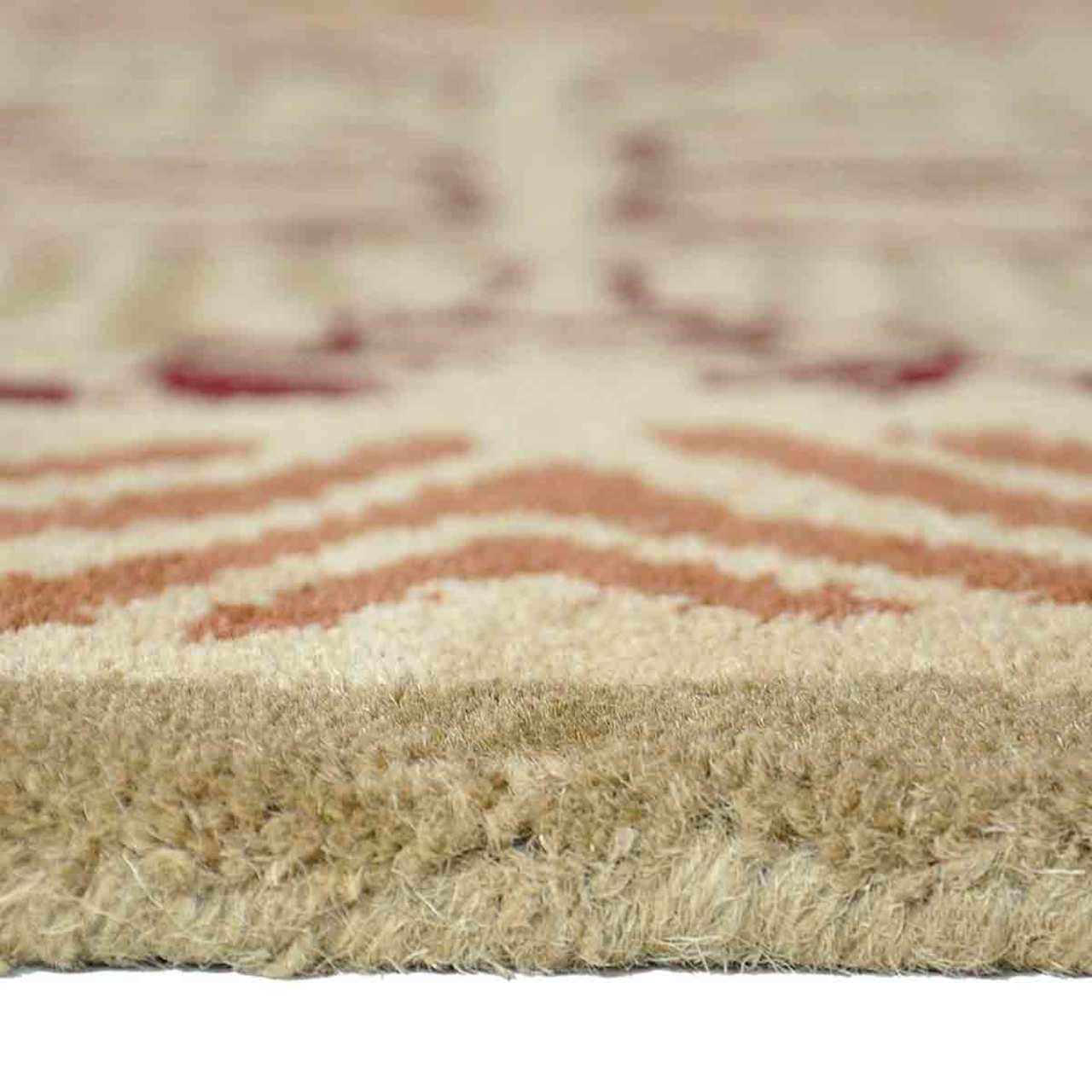 56" Rectangle Cocoa Art Deco Fireplace Rug