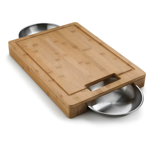 Napoleon Cutting Board with Stainless Steel Bowls - 70012