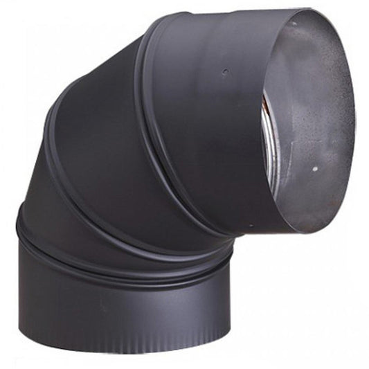 6" HeatFab 90 Degree Adjustable Black Elbow - 2614AB