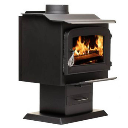 Ashley 1,200 sq ft 2020 Small Wood Stove with Nickel Spring Handle