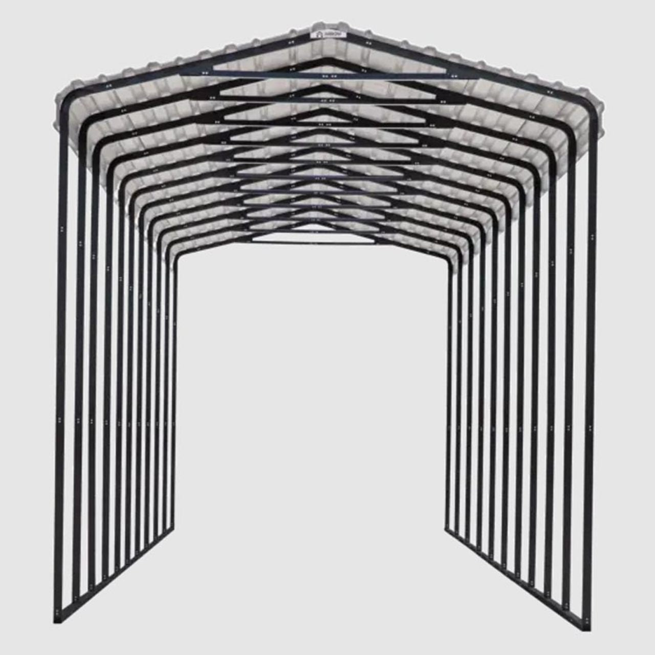 Arrow RV Carport 14 x 47 x 14 Ft. - Charcoal