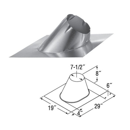 5" DuraTech 7/12 - 12/12 Adjustable Roof Flashing - 5DT-F12