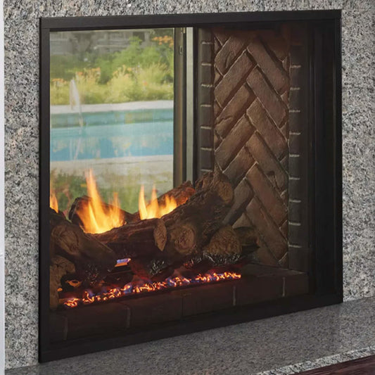Outdoor Lifestyles 36" Fortress See-Through Indoor/Outdoor Gas Fireplace - Natural Gas - ODFORTG-36