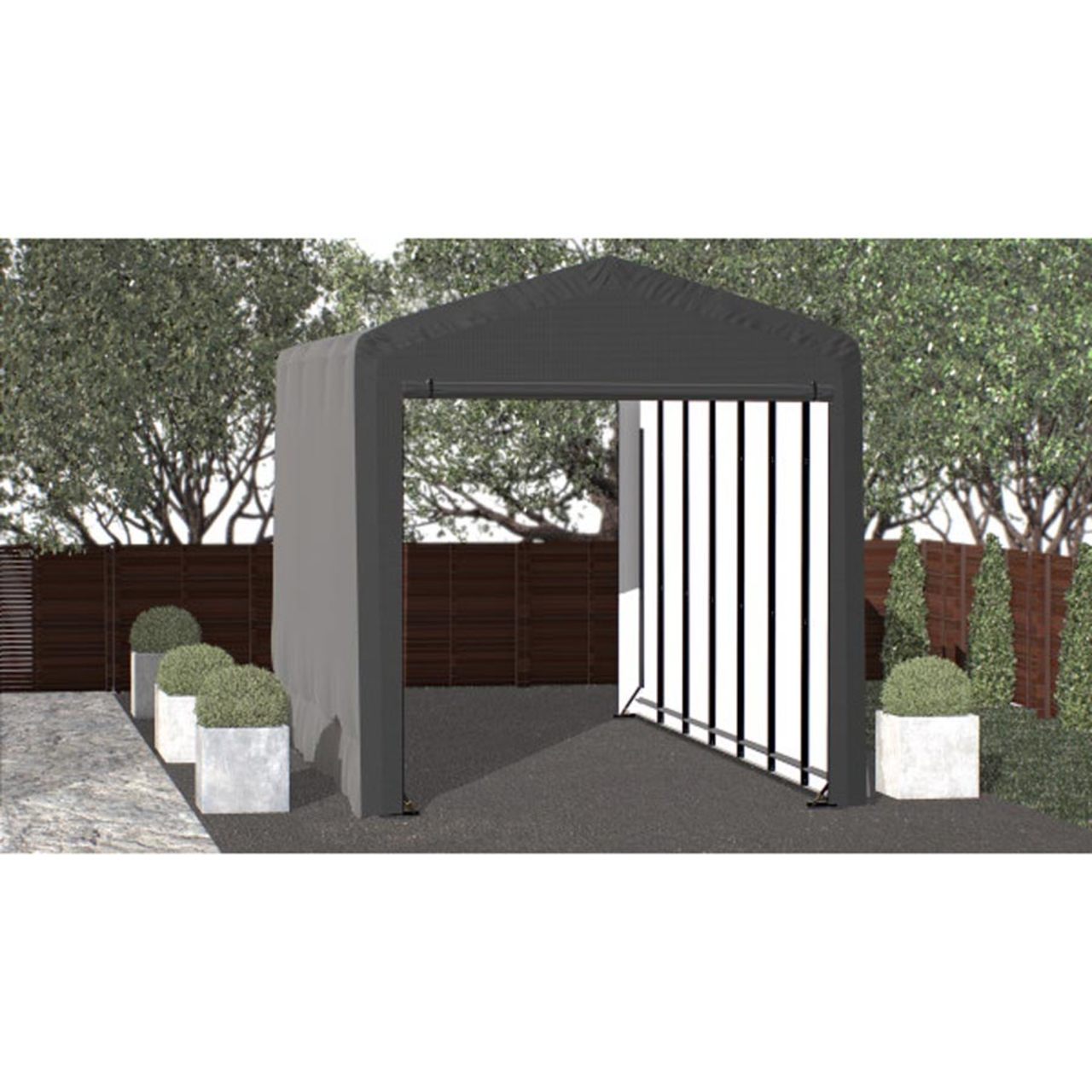 ShelterTube 14' x 32' x 16'  Wind & Snow-Load Rated Garage - Gray