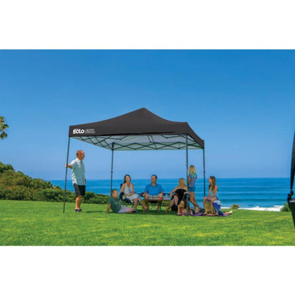 Solo Steel 100 10' x 10' Straight Leg Canopy - Black