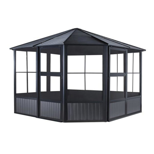 Charleston 12' x 12' Solarium - Dark Gray