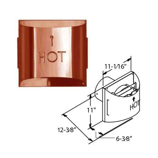 5'' x 8'' DirectVent Pro Copper Sconce Termination Cap - 58DVA-HSC-C