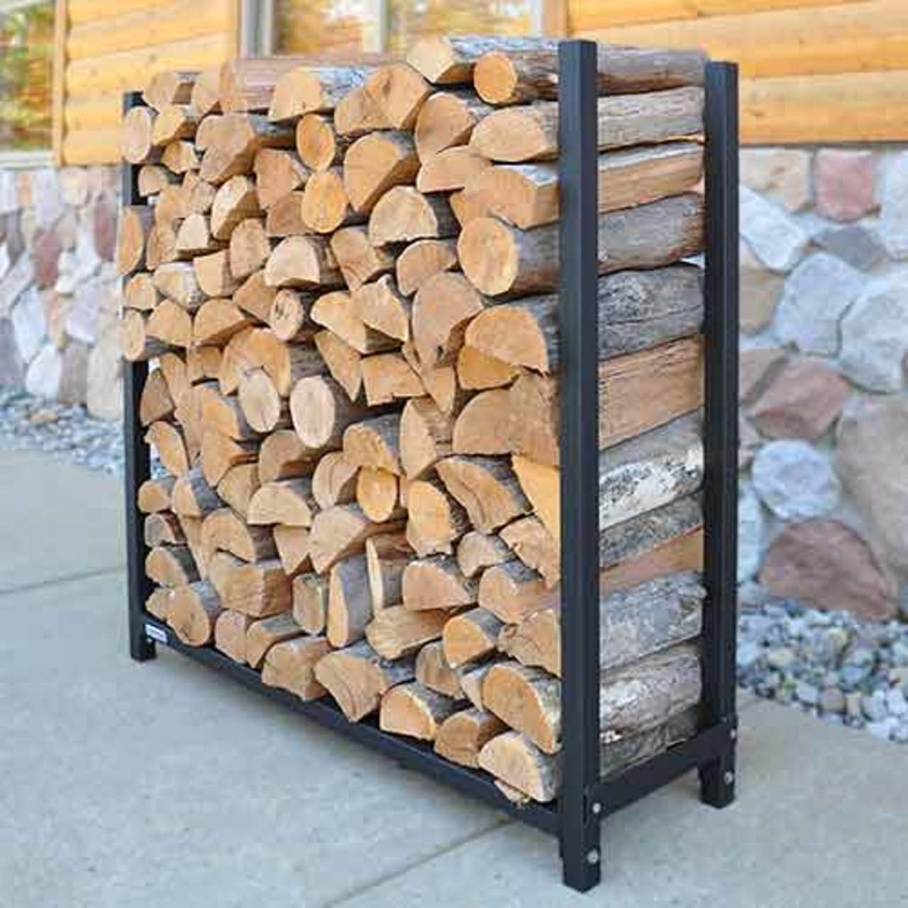 HIDEs Firewood様 WoodEze 1/2 Face Cord Expandable Heavy Duty Firewood Rack