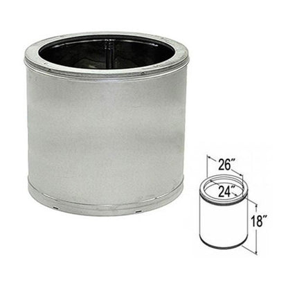 24'' x 18'' DuraTech Galvanized Chimney Pipe - 24DT-18