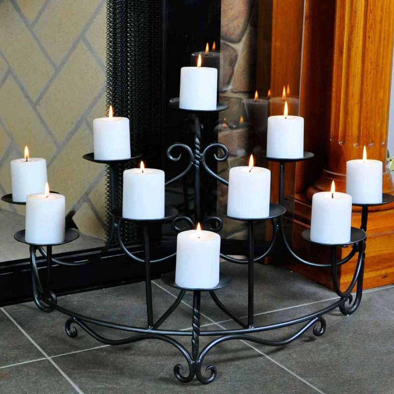 Spandrels Hearth Candelabra - Black