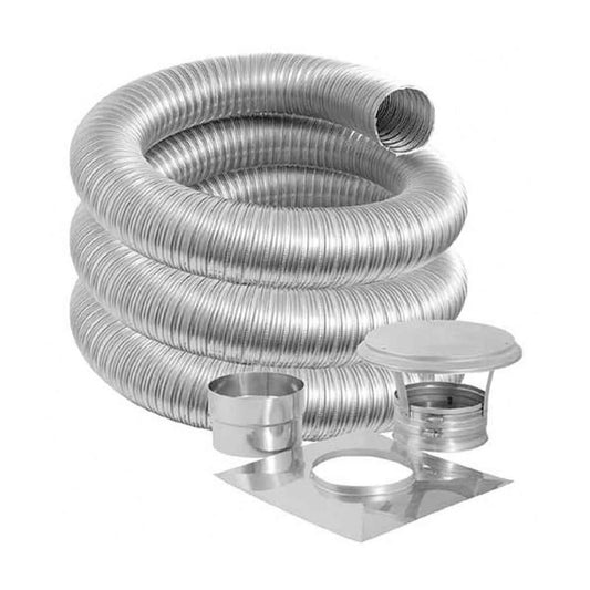 5'' DuraFlexSS PRO Basic Kit with 25' Flexible Stainless Steel Chimney Liner - 5DFPRO-25K
