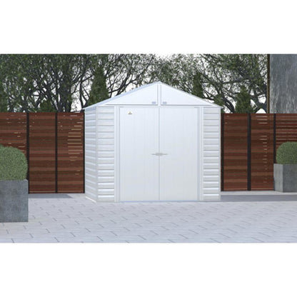 Arrow Select 8' x 6' Steel Storage Shed - Flute Gray