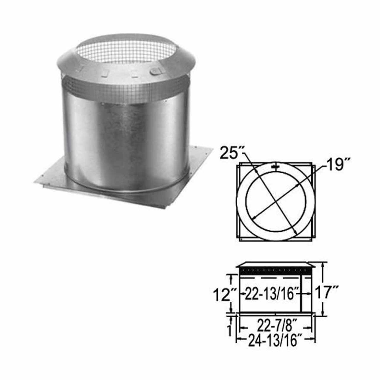 16" DuraChimney II Attic Insulation Shield - 16DCA-IS